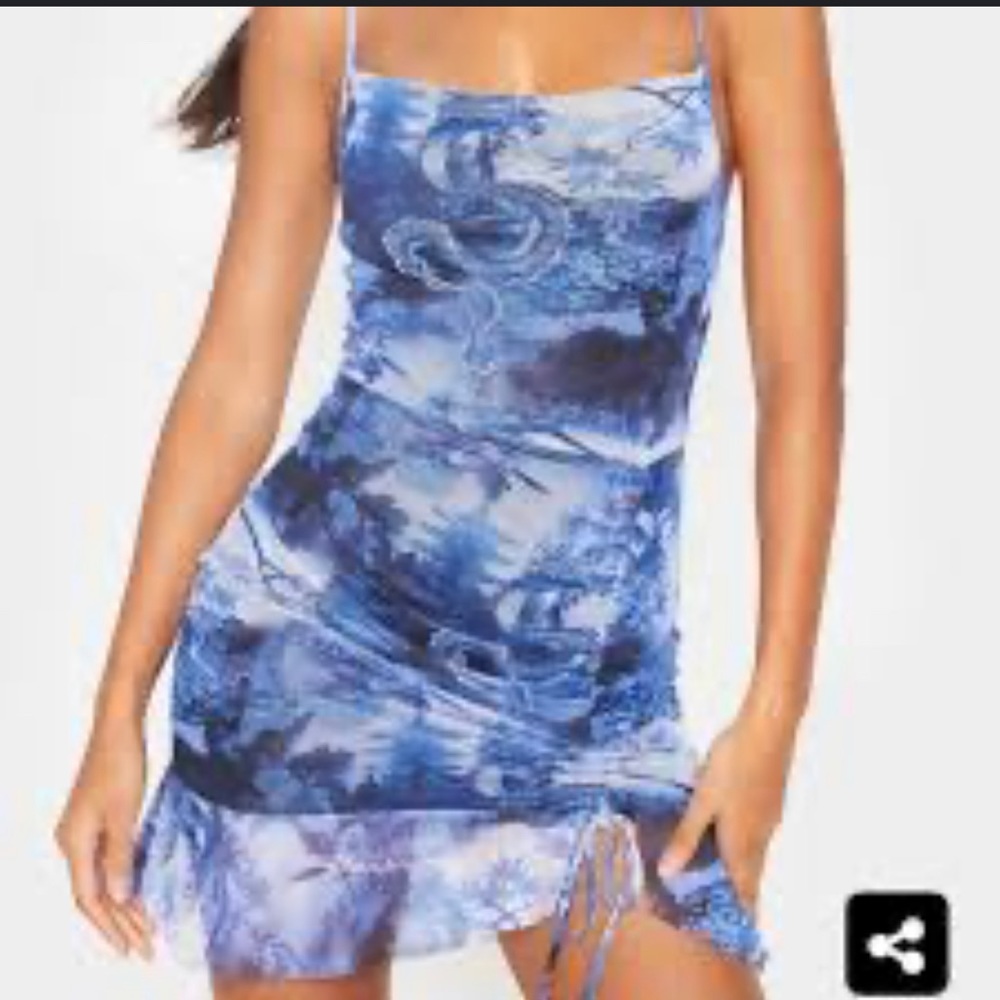Blue Dragon Detailed Dress